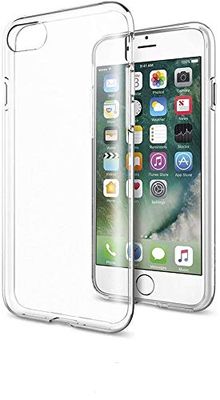 ultrapower100 Funda Transparente Compatible con iPhone 7, 8, protección Ultra Fina, de TPU plástico, elástica, antiarañazos, Antideslizante, antigolpes