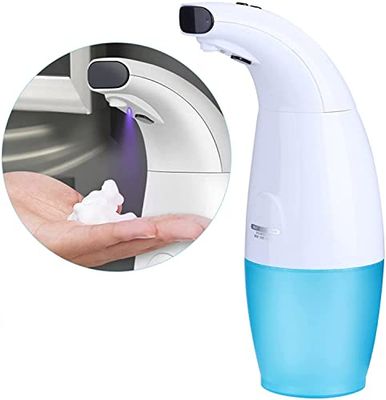 AntDau71 - Dispensador automático de jabón dosificador de Mano de jabón automático táctil Sensor infrarrojo Impermeable IPX4 para baño Kithcen y Hotel. Blanco Doble cubeta 240 ml 330 ml