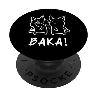 PopSockets Divertente Anime Giapponese Baka Schiaffo PopGrip: Impugnatura per Telefoni Cellulari e Tablet Intercambiabile