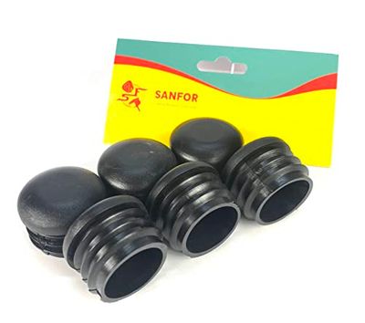 Sanfor | Puntale interno | Protezione gambe e tubi da 38 mm | Bastoni di sostegno | Protezione Pavimento | Antiscivolo, Aderente | Colore Nero | 12 Unità