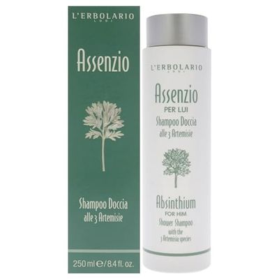 L 'erbolario Absinthium para ele champô de duche com três espécies de artemis
