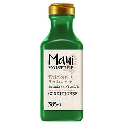 Maui Moisture Volume Boost Bamboo Fibers Conditioner (385 ml), Strengthening Hair Conditioner with Exquisite Bamboo Fibres, Castor Oil & Neem Oil, Vegan & Intensive Hair Care Conditioner without