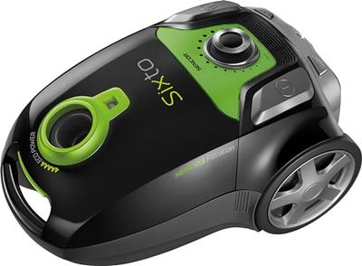 750 W 75 DB stofzuiger met zak, groen/zwart