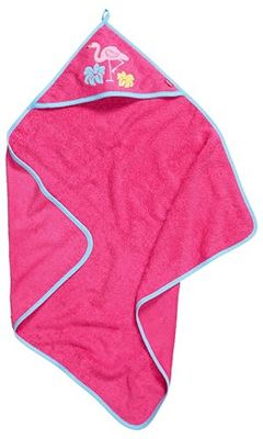 Playshoes Uniseks dzieci Frottee-KapuzentuchSzlafrok, 18 - Różowy flaming, 75x75cm