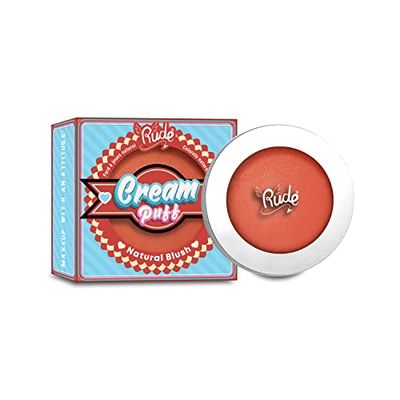 RUDE Cream Puff Natural Blush Fruit Tart - Blush Natural Cream Puff di RUDE nel tono Fruit Tart, per un effetto rosato e fruttato che illumina il viso con delicatezza.
