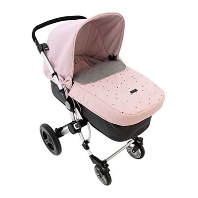 ROSY FUENTES Sac pour nacelle Sac pour bébé Universel - Sac à Trois utilisations - Housse pour nacelle de bébé-0-rose poudré