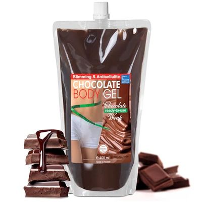 Choklad- och kelgelgel för kroppsinpackningar och bad 400 ml ● Klar att använda för Anti celluliter, viktminskning ● Detox och Remineraliserande avkoppling