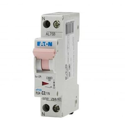 Eaton Circuit Breaker 2 A Phase, 4.5 kA, LS/e-1 N/C, 17.5 mm Width, DIN Rail Mount