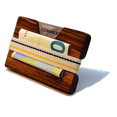 MakakOnTheRun MakakaOnTheRun Edelhout Slimzebrahout Wallet, zwart