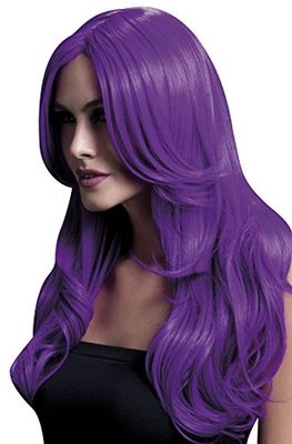 Fever Khloe Wig, Neon Purple, Long Wave with Centre Parting, 66cm / 26in