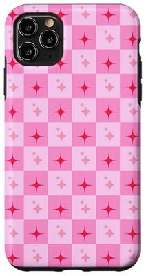 Pink and Red Checkered Preppy Checkerboard Pattern Case for iPhone 11 Pro Max
