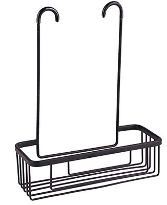 Cesta portagel Para Grifería De Ducha Y Bañera de aluminio inoxidable, sin taladros, Negro mate