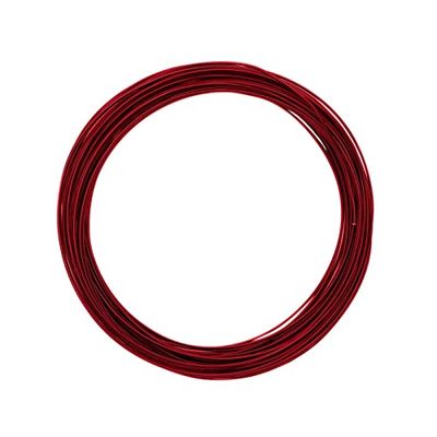 Vaessen Creative Fil Aluminium - Rouge - 10 m x 1 mm - Souple - pour Loisirs Créatifs, Perlage et Bijoux