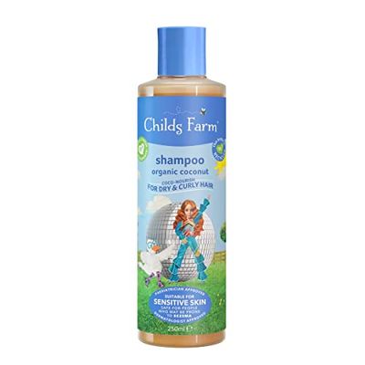 Childs Farm | Kids Coco-Nourish Shampoo 250ml | Organic Coconut | Dry, Curly & Coily Hair | Detangles & Nourishes | Suitable for Dry, Sensitive & Eczema-prone Skin & Scalp