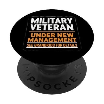 Veterano militar retirado bajo nueva dirección Ver nietos PopSockets PopGrip Adhesivo