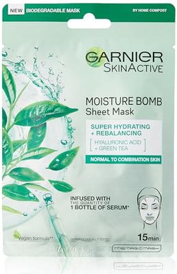 Garnier Hydratation Bombe Thé Vert Hydratant Visage Feuille Masque
