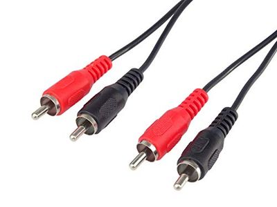 PremiumCord Cabo RCA 3m, 2X RCA cabo RCA a 2X RCA cabo de ligação áudio vídeo, estéreo, para TV, telemóveis, MP3, HiFi, cor preta