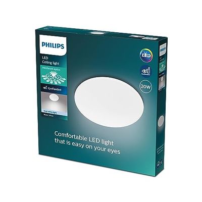 Philips, plafonnier LED CL200, rond, 20W, blanc froid 4000K