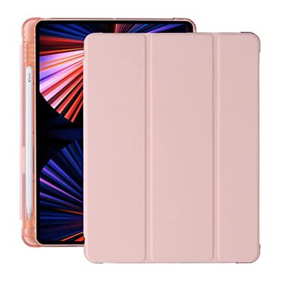 Funda de 10,2 Pulgadas para iPad de 7, 8, 9ª generación (2019, 2020, 2021), 3 Capas Resistente a los Golpes y Correa de Mano, Color Oro Rosa