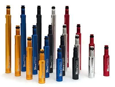 NeoPRO Presta - Kit di estensione per valvole (confezione da 2) con chiave e tappo per valvola, disponibile in 4 lunghezze, 20,30,40,60 mm (blu, 40 mm)