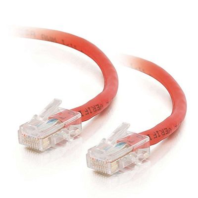 C2G Kabel krosowy 3M Cat5e. Kabel Ethernet Xover, przewód komputerowy Peer-to-Peer. Czerwony CAT5E PVC UTP