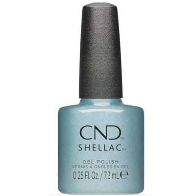 CND Shellac Sleeping Mask – Nr 487 – turkos-blå med skimmer effekt – Original CND – gellack – nageldesign – Quiet Luxury Collection