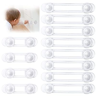 Vinabo Baby Cupboard Block, 4K Baby Safety Door Cupboard Window Lock, Child Safety Locks for Applying to Drawers, Fridge, Home Safety Protection (4 + 8 Pieces)