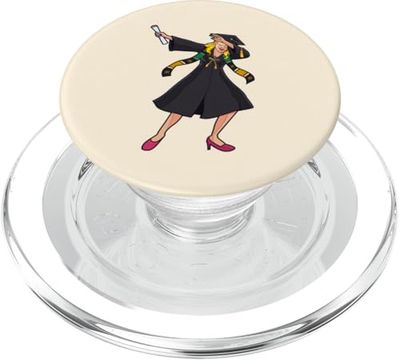 Graduation Class of 2025 Dabbing Girls Women Graduate Dance PopSockets PopGrip for MagSafe