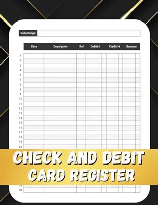 Check and Debit Card Register: Ensure Accurate Tracking of your Payments and Balances