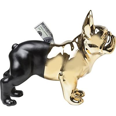Kare Money Box, Earthenware, Gold, 14,5 cm