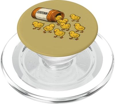 Serotonina Baby Pulcini Design Terapia umorismo carino pollo bambino PopSockets PopGrip per MagSafe