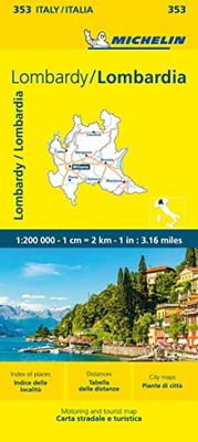 Lombardia - Michelin Local Map 353: Straßen- und Tourismuskarte 1:200.000