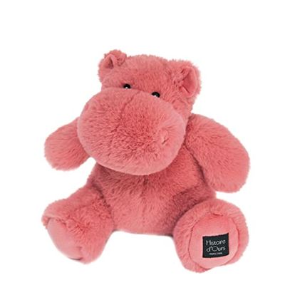 Histoire d'Ours - Peluche Hippopotame - Hip'Hug - Terracotta - 25 Cm - Peluche Douce et Mignonne pour les Calins - Idée Cadeau de Naissance et Anniversaire pour Fille et Garçon - L'HIPPO - HO3099