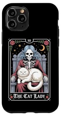 La Dama del Gato Tarot Tarjeta Esqueleto Gato mamá teléfono Carcasa para iPhone 11 Pro