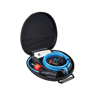 NRGkick 32A 5m Set Optimal, Wallbox Mobile per Auto elettriche, Caricatore Senza Installazione, incl. adattatori 32A e 16A + Spina Schuko, Cavo di Ricarica EV con Borsa per Il Trasporto