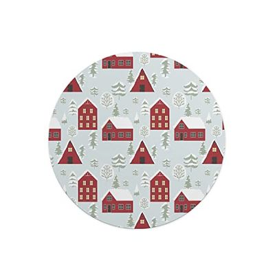 Questo Casa, Round Digital Printed Mouse Pad, Non-Slip Base, for Office and Home, Diameter:22cm