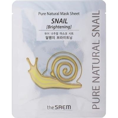 The Saem. Masque de Bave D'escargot Pure Natural Mask Sheet (Snail Brightening)
