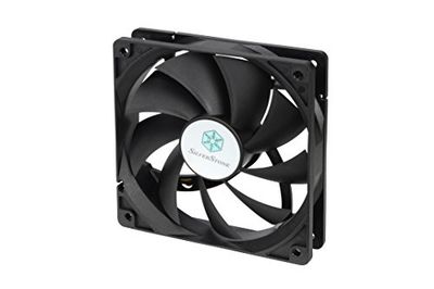 SilverStone SST-FN121-BL FN séries 1225 ventilateur de ordinateur 120 mm avec DELs bleues brillantes, transparent