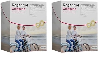 REGENDOL COLÁGENO Hidrolizado Puro [10G ALTA DOSIS Y ABSORCIÓN] con Vitamina C y Ácido Hialurónico - Potente Antioxidante para la Piel - Para Huesos y Articulaciones | 30 sticks ELADIET (Paquete de 2)