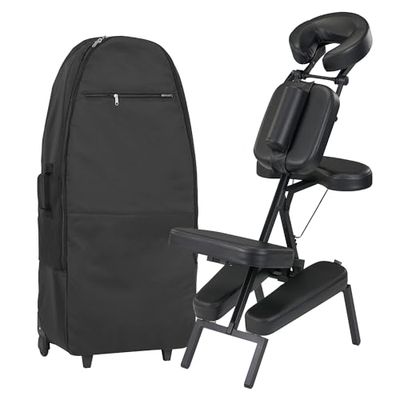 MASTER MASSAGE EQUIPMENT Inklapbare massagestoel, zwart, geavanceerd