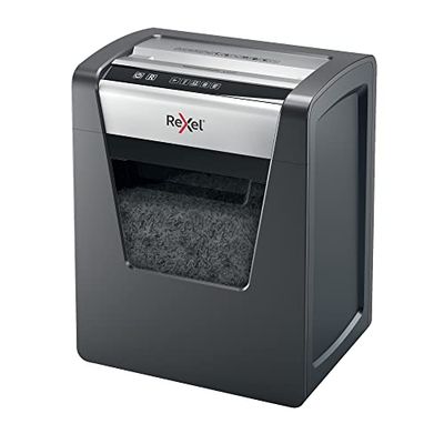 REXEL Momentum X415, Distruggidocumenti Manuale, 17-15 Fogli A4 (70-80 gr/mq), Taglio a Frammento, Livello di sicurezza P-4, per Uso Personale/Piccoli Uffici, Capacità 23 Litri, 2104576EU