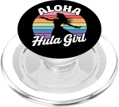 Aloha Hula - Camisa retro hawaiana para niña, diseño de atardecer PopSockets PopGrip para MagSafe