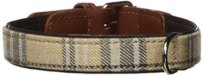 La Cinopelca La Pelle Mano e Canvas Tartan Collare, 2 x 43 cm, Brown