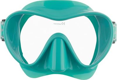 CRESSI F1 Small Masque sans Monture en Silicone Souple pour la Plongée et Le Snorkelling Unisex-Youth, Turquoise, Unique