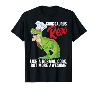 Cooksaurus Rex Chef Dinosaur T Rex Cook Gastronomy Cooking Maglietta