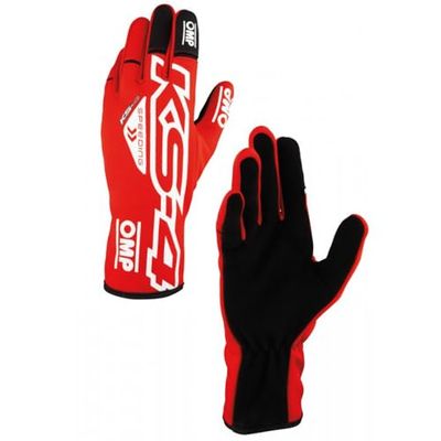 Omp Spain Gants Omp Kart KS-4, Rouge/Blanc, Taille XXS
