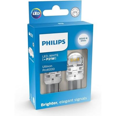 PHILIPS Ultinon Pro6000 LED lampadina di segnalazione per auto (P21W white), Versione precedente