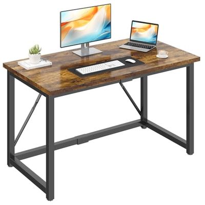 JUMMICO Petit Bureau d'ordinateur 120 x 50 x 75 cm pour la Maison, Le Bureau, Marron