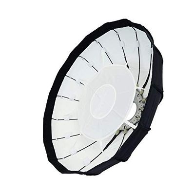 Cablematic – parabolica Softbox 80 cm Bianca con griglia a Nido d' api e 16 steli per l' Illuminazione Studio