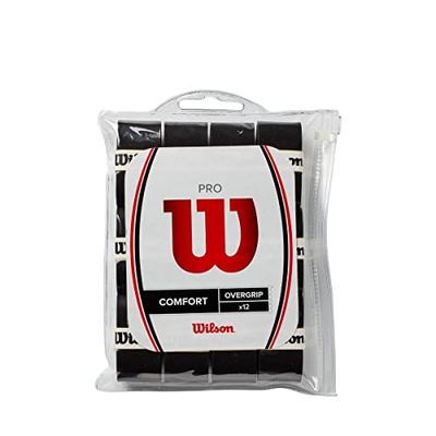Wilson PRO - Overgrip, Confezione da 12, Nero